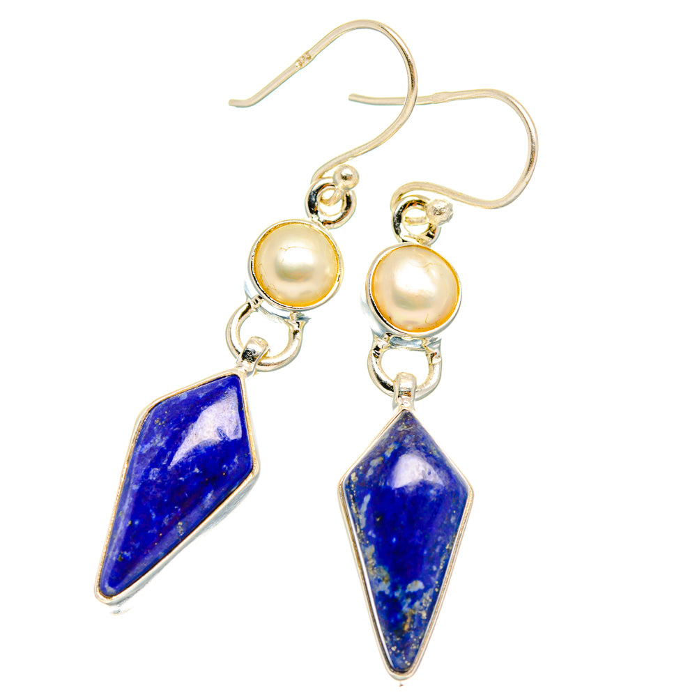 Lapis Lazuli Earrings handcrafted by Ana Silver Co - EARR427544 - Photo 2