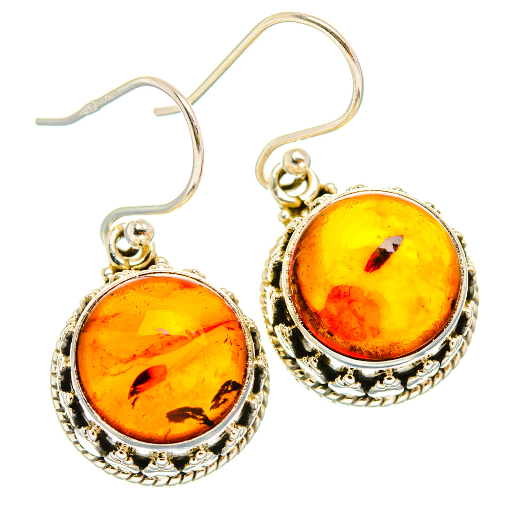 Baltic Amber Earrings handcrafted by Ana Silver Co - EARR427545 - Photo 2
