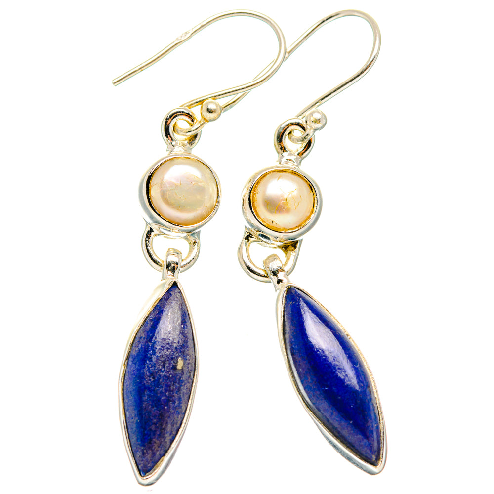 Lapis Lazuli Earrings handcrafted by Ana Silver Co - EARR427550 - Photo 2