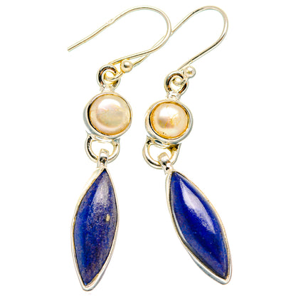 Lapis Lazuli Earrings handcrafted by Ana Silver Co - EARR427550 - Photo 2
