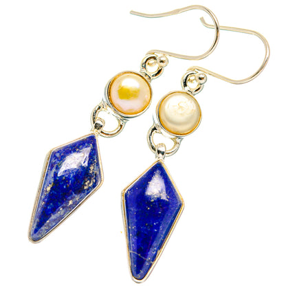 Lapis Lazuli Earrings handcrafted by Ana Silver Co - EARR427551 - Photo 2