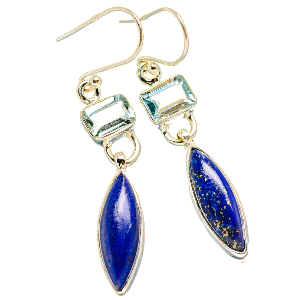 Lapis Lazuli Earrings handcrafted by Ana Silver Co - EARR427554 - Photo 2