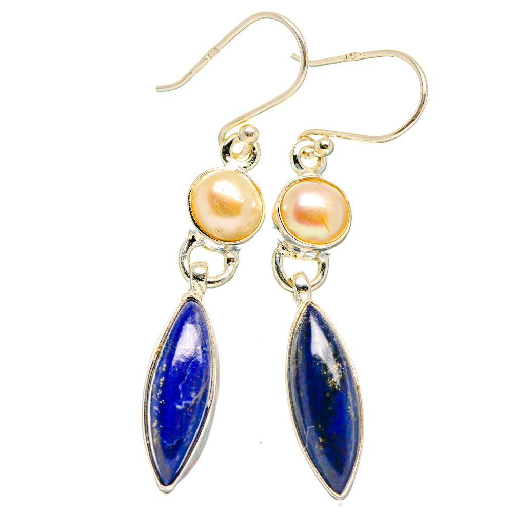 Lapis Lazuli Earrings handcrafted by Ana Silver Co - EARR427566 - Photo 2