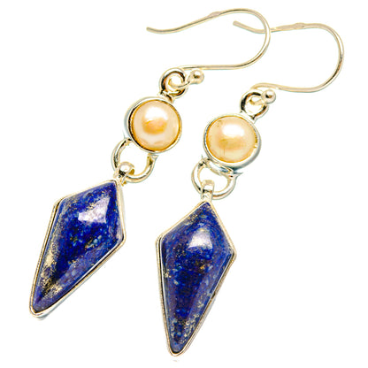 Lapis Lazuli Earrings handcrafted by Ana Silver Co - EARR427576 - Photo 2