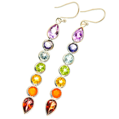 Rainbow Chakra Earrings handcrafted by Ana Silver Co - EARR427582 - Photo 2