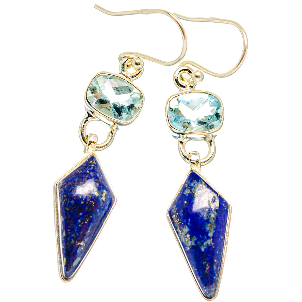 Lapis Lazuli Earrings handcrafted by Ana Silver Co - EARR427587 - Photo 2