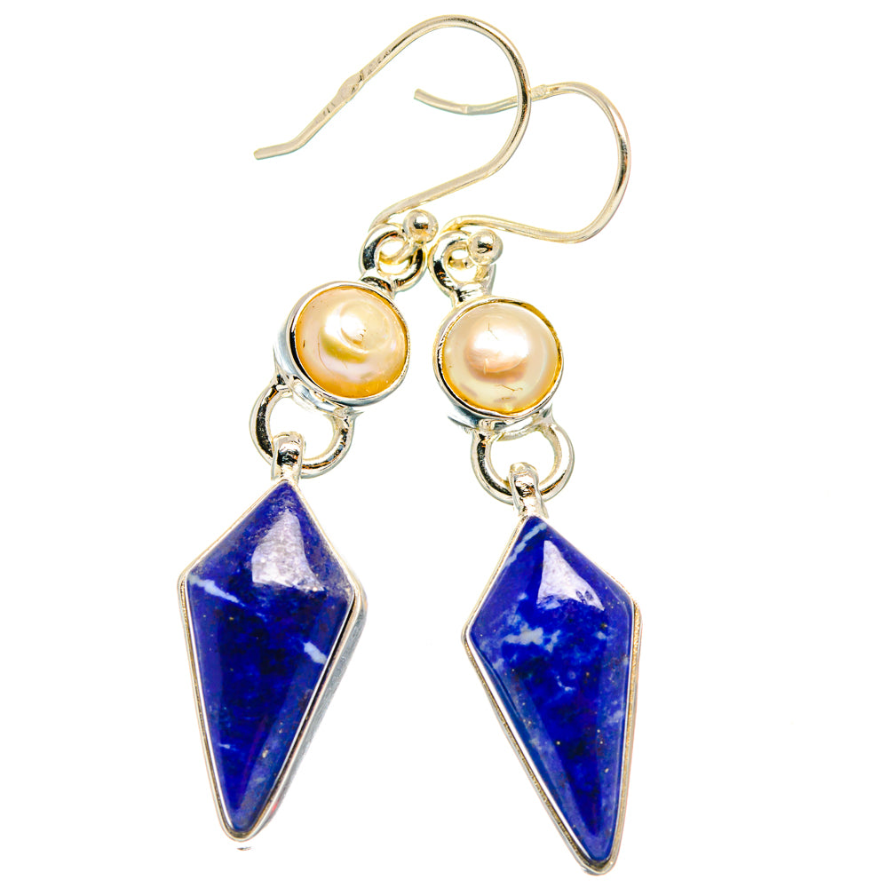 Lapis Lazuli Earrings handcrafted by Ana Silver Co - EARR427591 - Photo 2