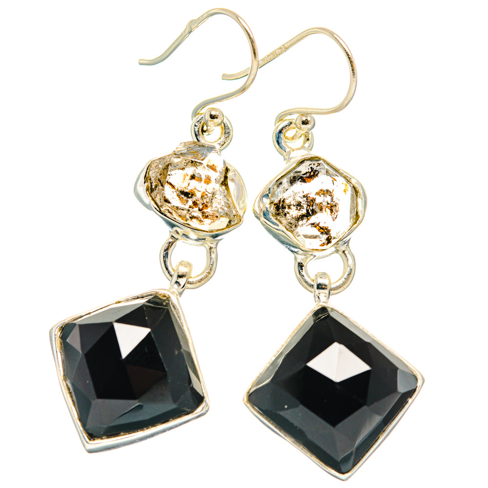 Black Onyx Earrings handcrafted by Ana Silver Co - EARR427594 - Photo 2