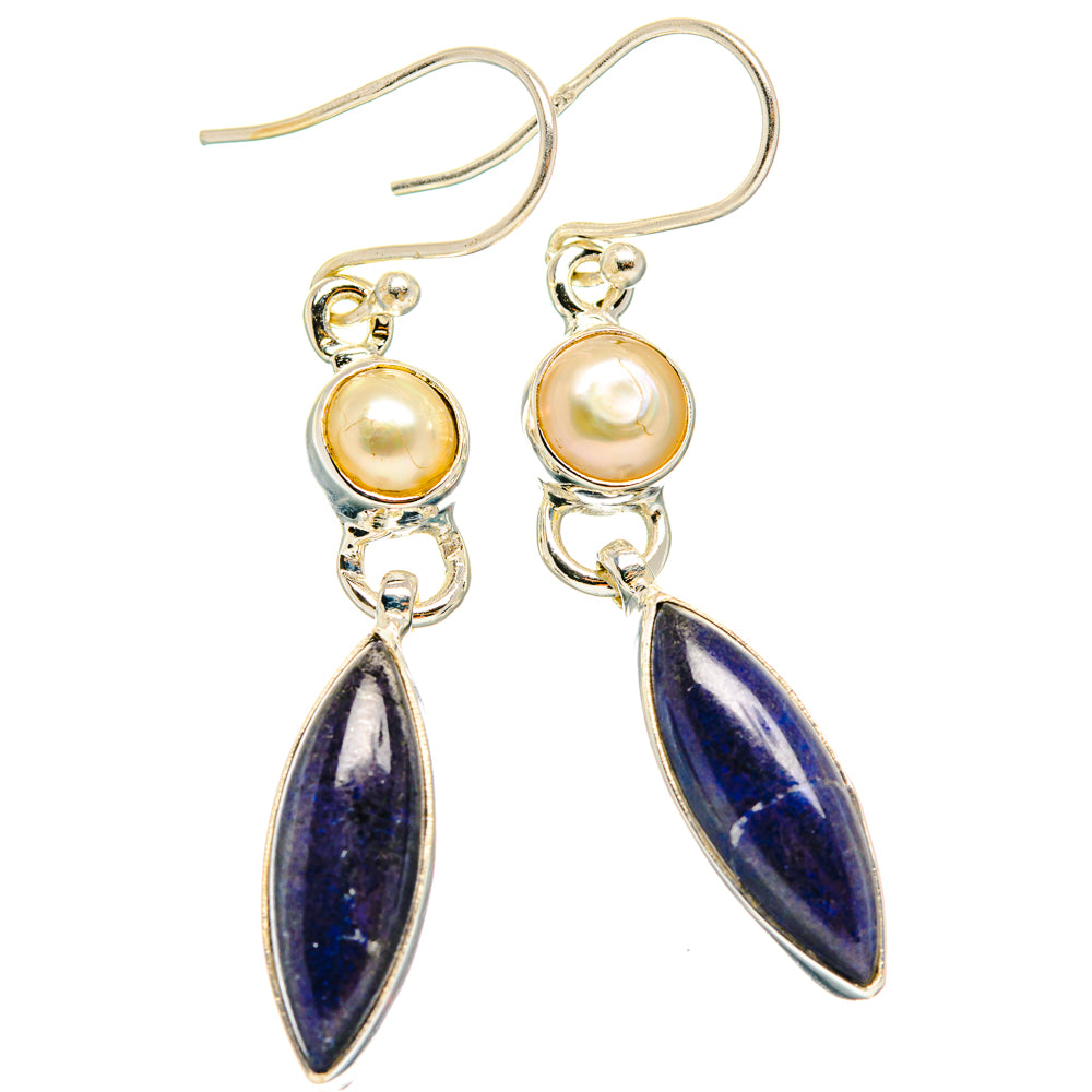 Lapis Lazuli Earrings handcrafted by Ana Silver Co - EARR427615 - Photo 2