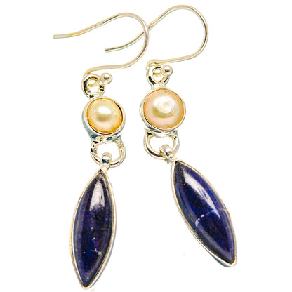 Lapis Lazuli Earrings handcrafted by Ana Silver Co - EARR427615 - Photo 2