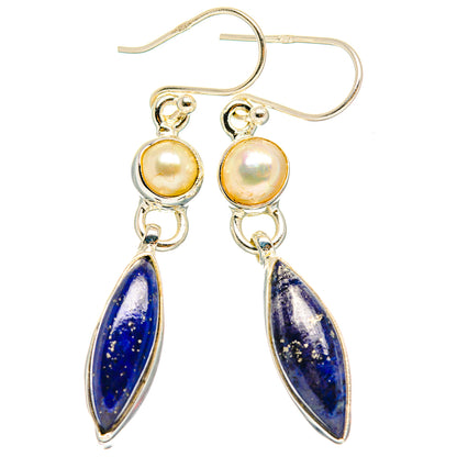 Lapis Lazuli Earrings handcrafted by Ana Silver Co - EARR427619 - Photo 2