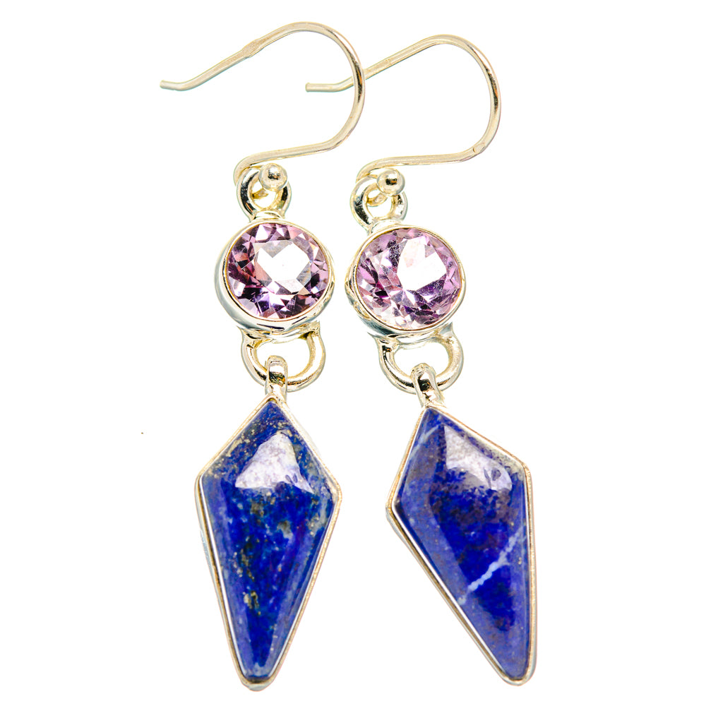 Lapis Lazuli Earrings handcrafted by Ana Silver Co - EARR427631 - Photo 2