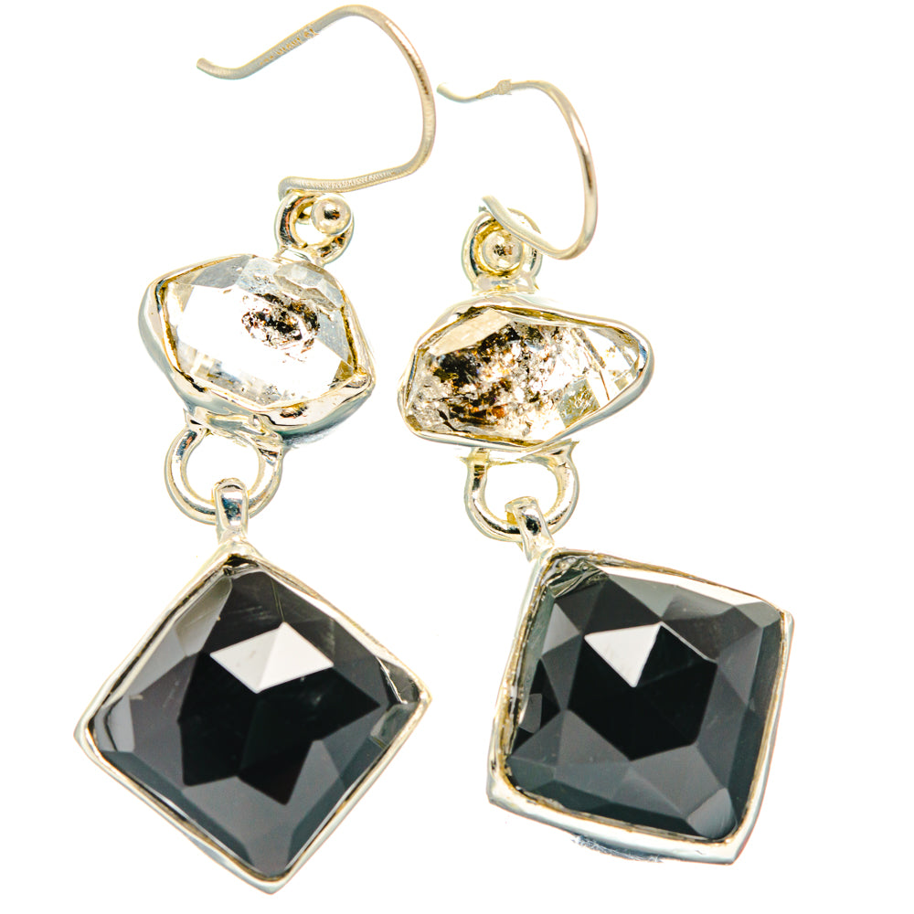 Black Onyx Earrings handcrafted by Ana Silver Co - EARR427654 - Photo 2