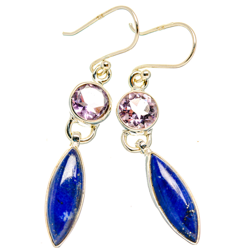 Lapis Lazuli Earrings handcrafted by Ana Silver Co - EARR427657 - Photo 2