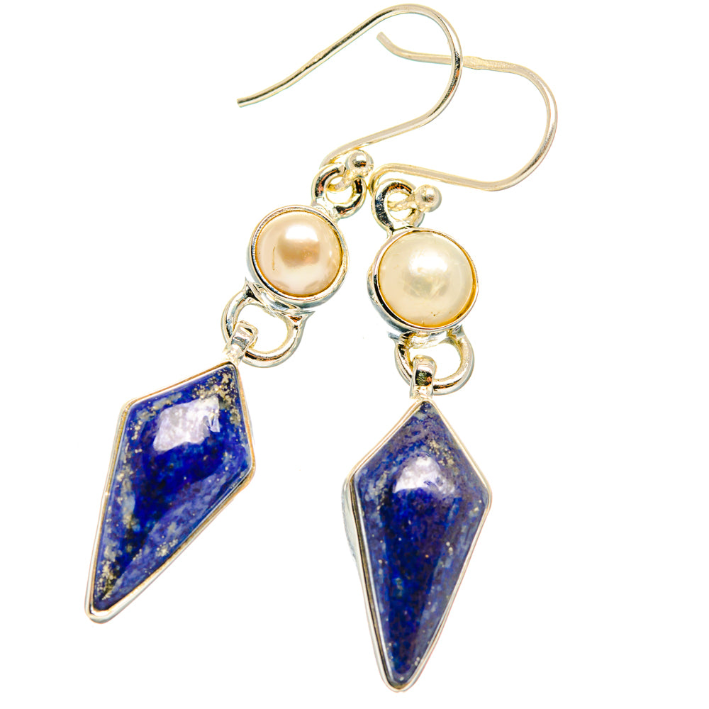 Lapis Lazuli Earrings handcrafted by Ana Silver Co - EARR427665 - Photo 2