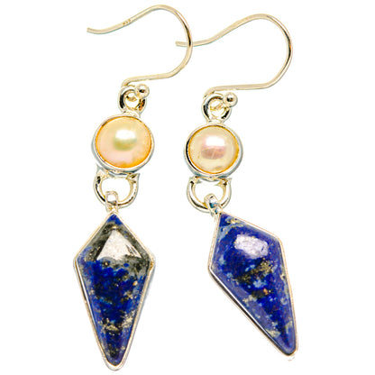 Lapis Lazuli Earrings handcrafted by Ana Silver Co - EARR427668 - Photo 2