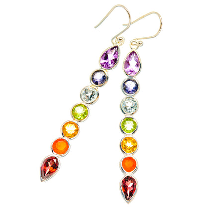 Rainbow Chakra Earrings handcrafted by Ana Silver Co - EARR427701 - Photo 2