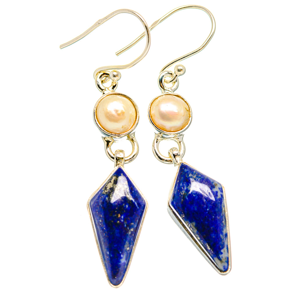 Lapis Lazuli Earrings handcrafted by Ana Silver Co - EARR427705 - Photo 2
