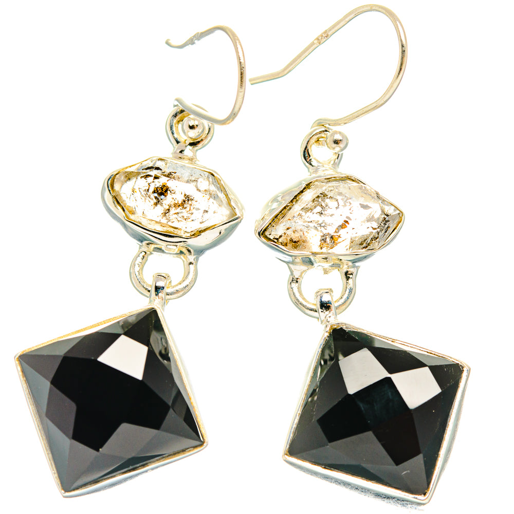 Black Onyx Earrings handcrafted by Ana Silver Co - EARR427726 - Photo 2