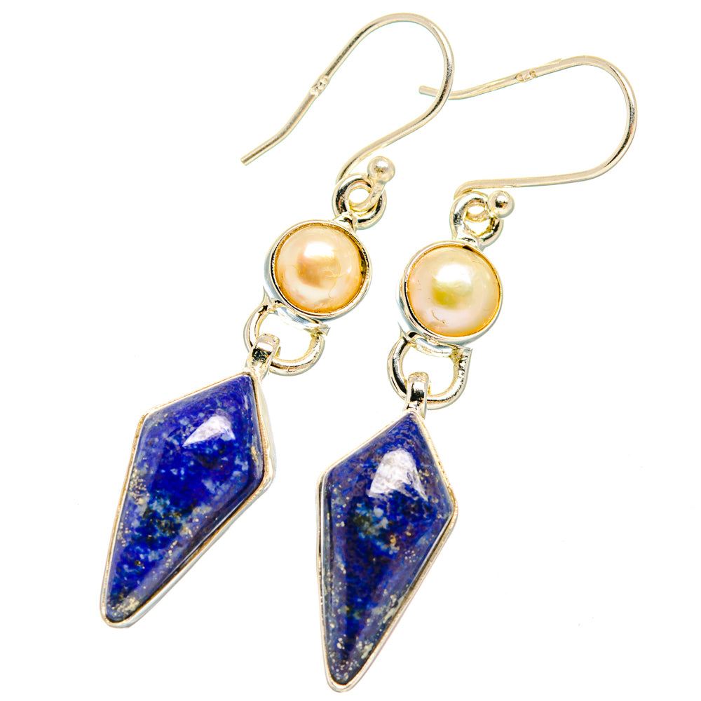 Lapis Lazuli Earrings handcrafted by Ana Silver Co - EARR427731 - Photo 2