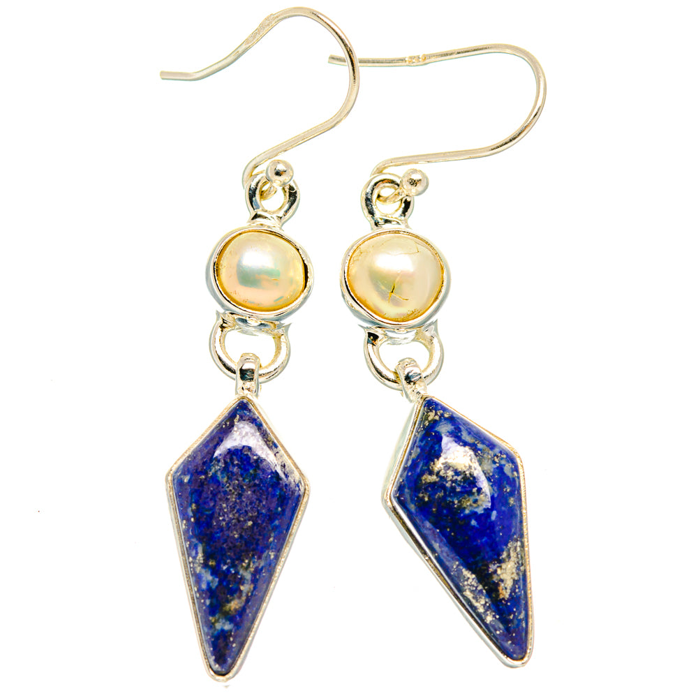 Lapis Lazuli Earrings handcrafted by Ana Silver Co - EARR427736 - Photo 2