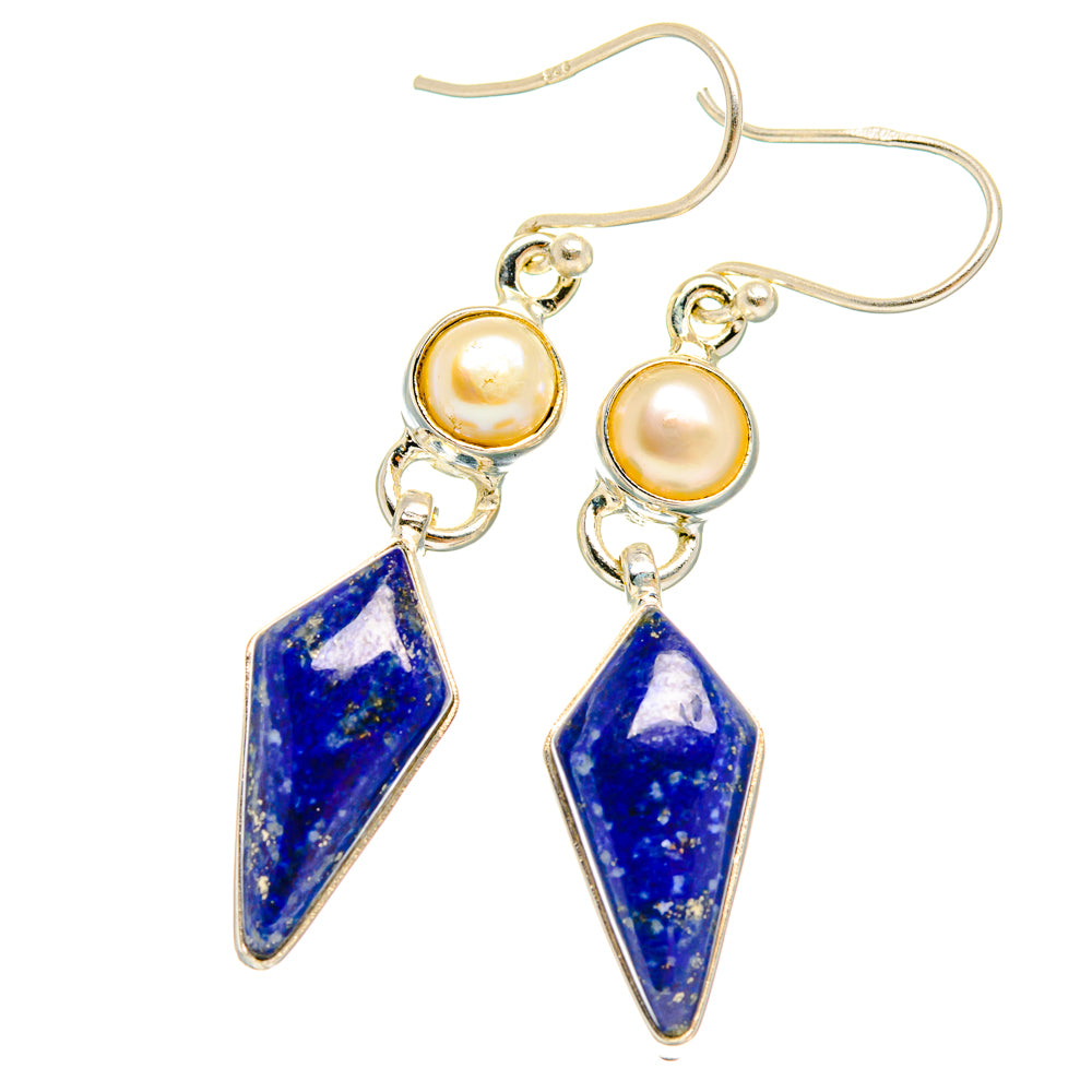 Lapis Lazuli Earrings handcrafted by Ana Silver Co - EARR427756 - Photo 2
