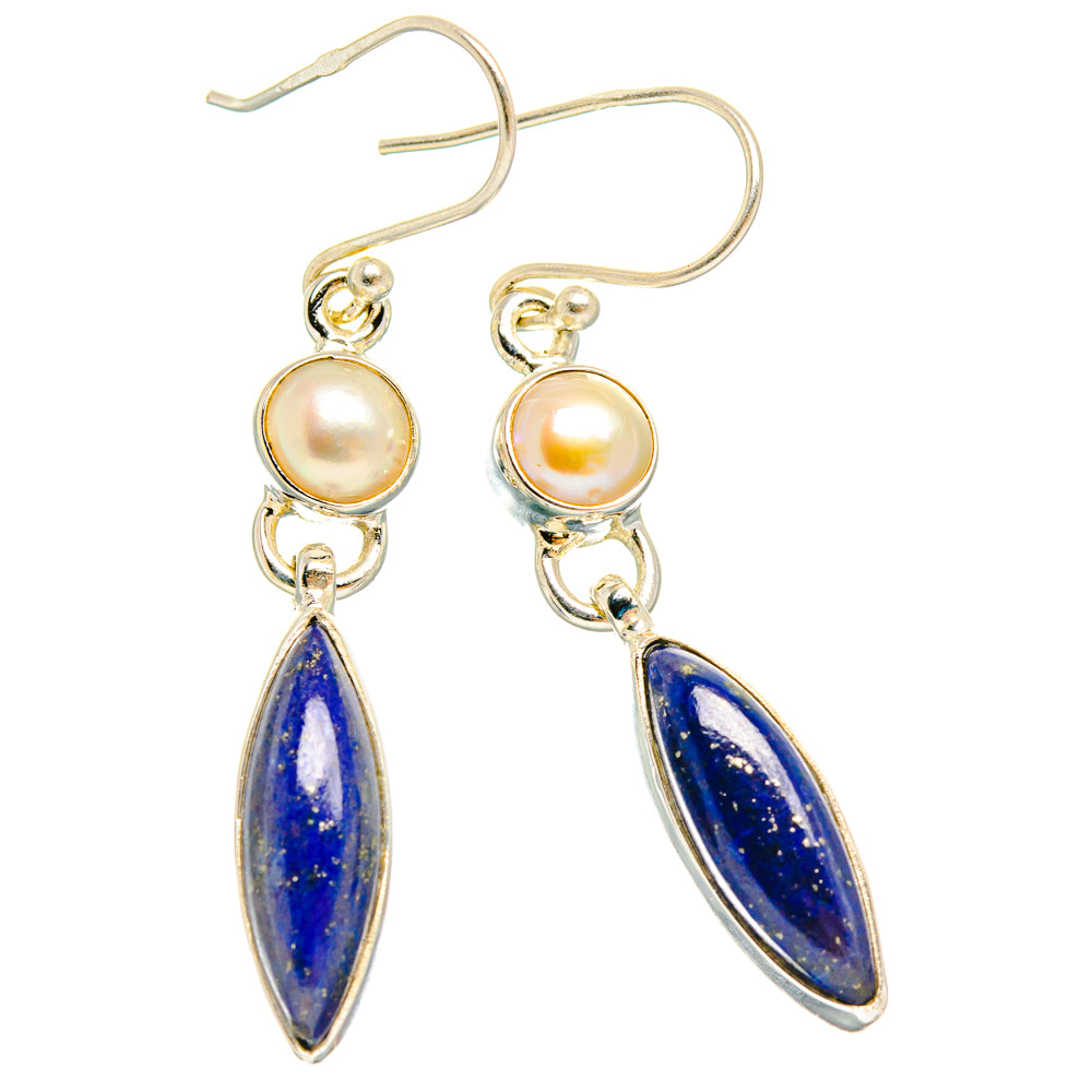 Lapis Lazuli Earrings handcrafted by Ana Silver Co - EARR427766 - Photo 2