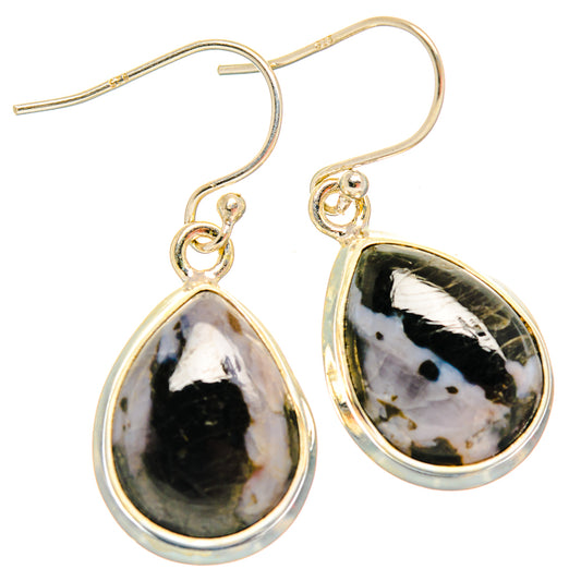 Gabbro Stone Earrings handcrafted by Ana Silver Co - EARR427785 - Photo 2