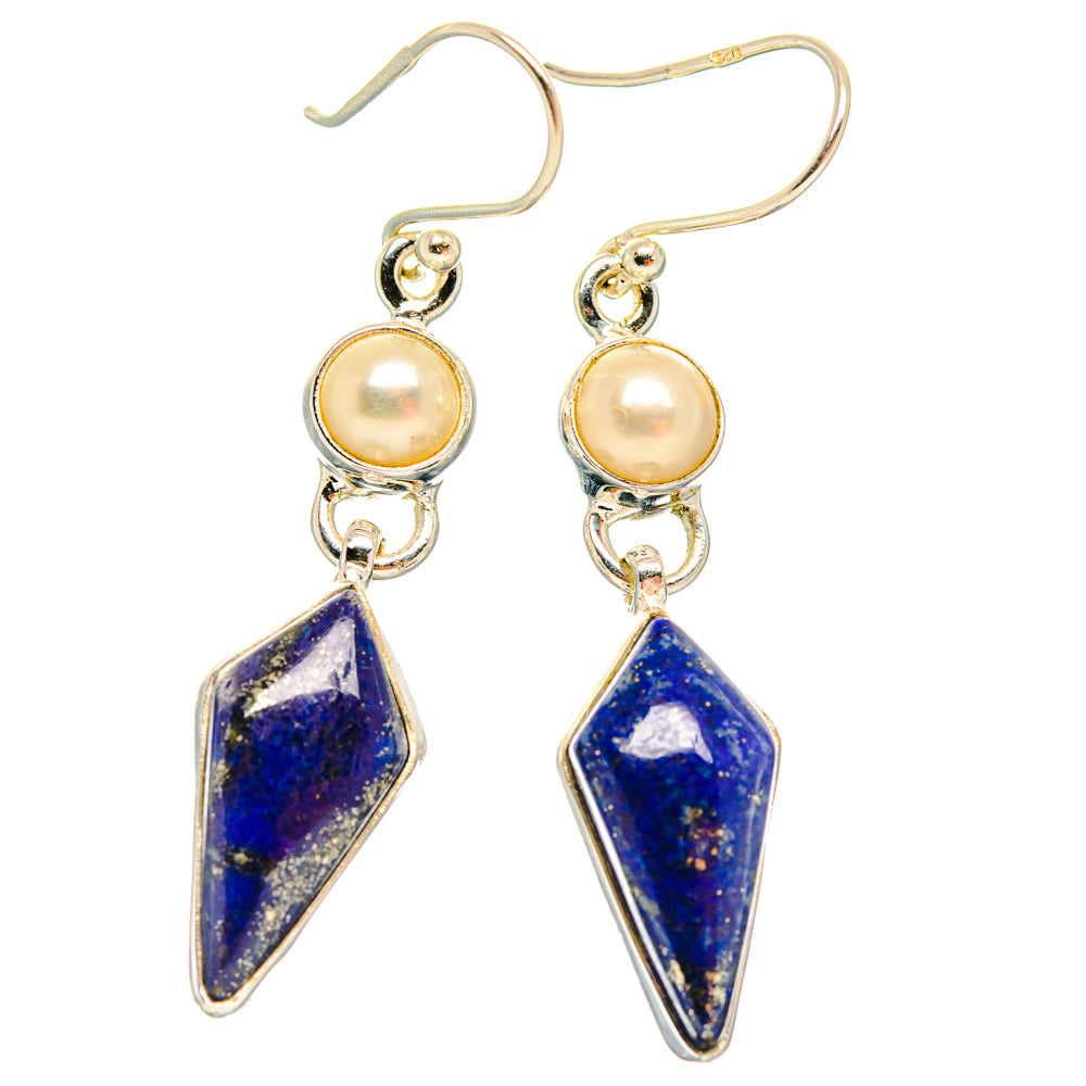 Lapis Lazuli Earrings handcrafted by Ana Silver Co - EARR427801 - Photo 2
