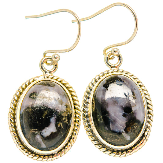 Gabbro Stone Earrings handcrafted by Ana Silver Co - EARR427808 - Photo 2
