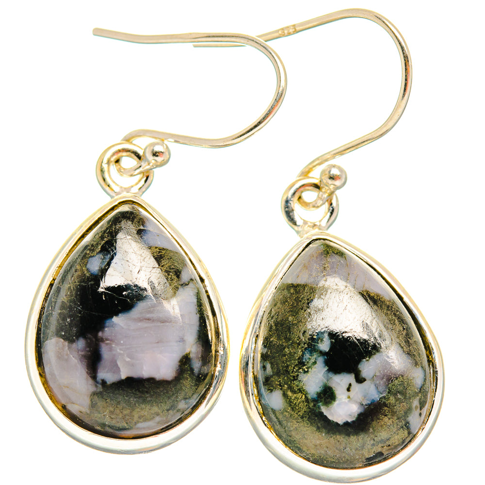 Gabbro Stone Earrings handcrafted by Ana Silver Co - EARR427813 - Photo 2