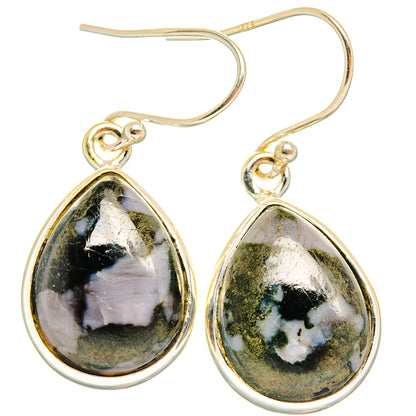 Gabbro Stone Earrings handcrafted by Ana Silver Co - EARR427813 - Photo 2