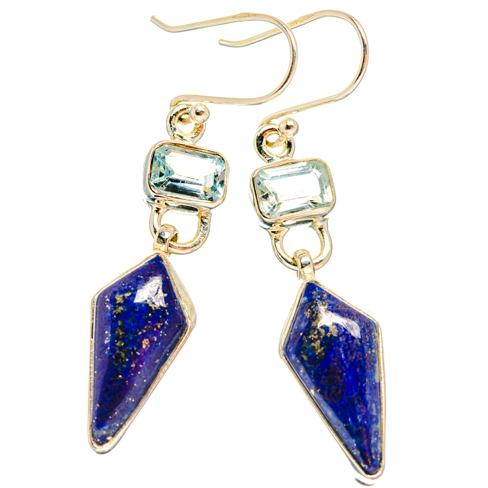 Lapis Lazuli Earrings handcrafted by Ana Silver Co - EARR427821 - Photo 2