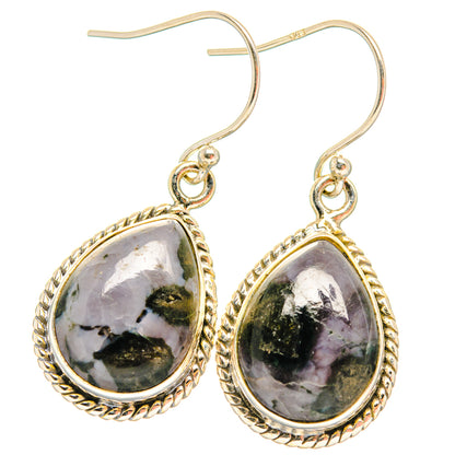 Gabbro Stone Earrings handcrafted by Ana Silver Co - EARR427822 - Photo 2