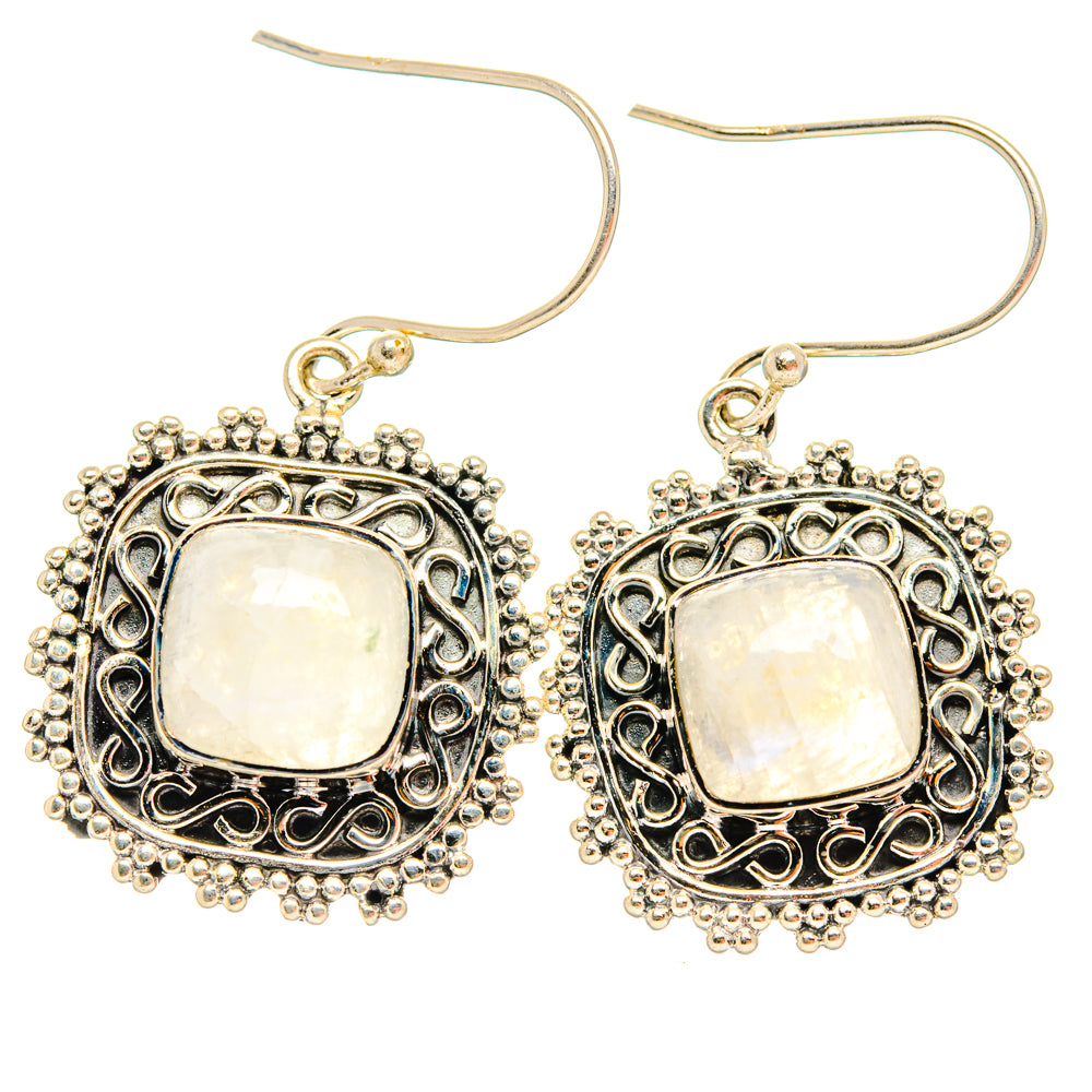 Rainbow Moonstone Earrings handcrafted by Ana Silver Co - EARR427836 - Photo 2