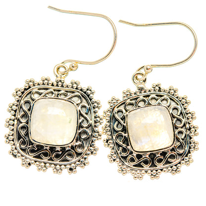Rainbow Moonstone Earrings handcrafted by Ana Silver Co - EARR427836 - Photo 2