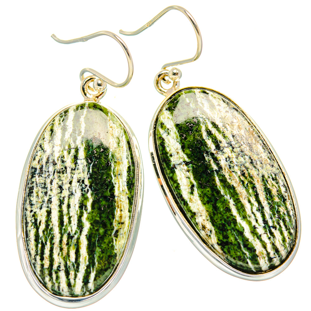 Green Swiss Opal Earrings handcrafted by Ana Silver Co - EARR427841 - Photo 2
