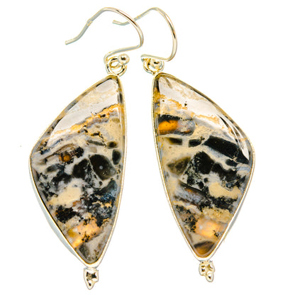 Tiger Dendrite Agate Earrings handcrafted by Ana Silver Co - EARR427864 - Photo 2