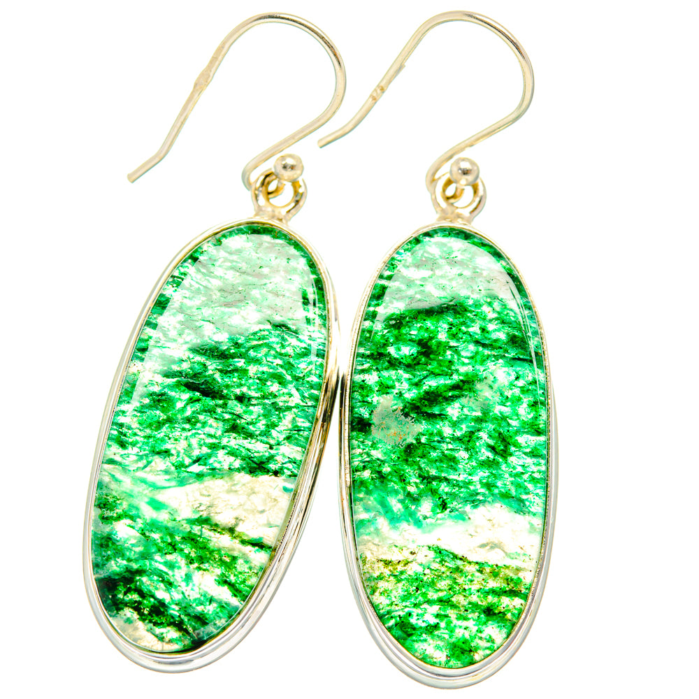 Green Aventurine Earrings handcrafted by Ana Silver Co - EARR427867 - Photo 2