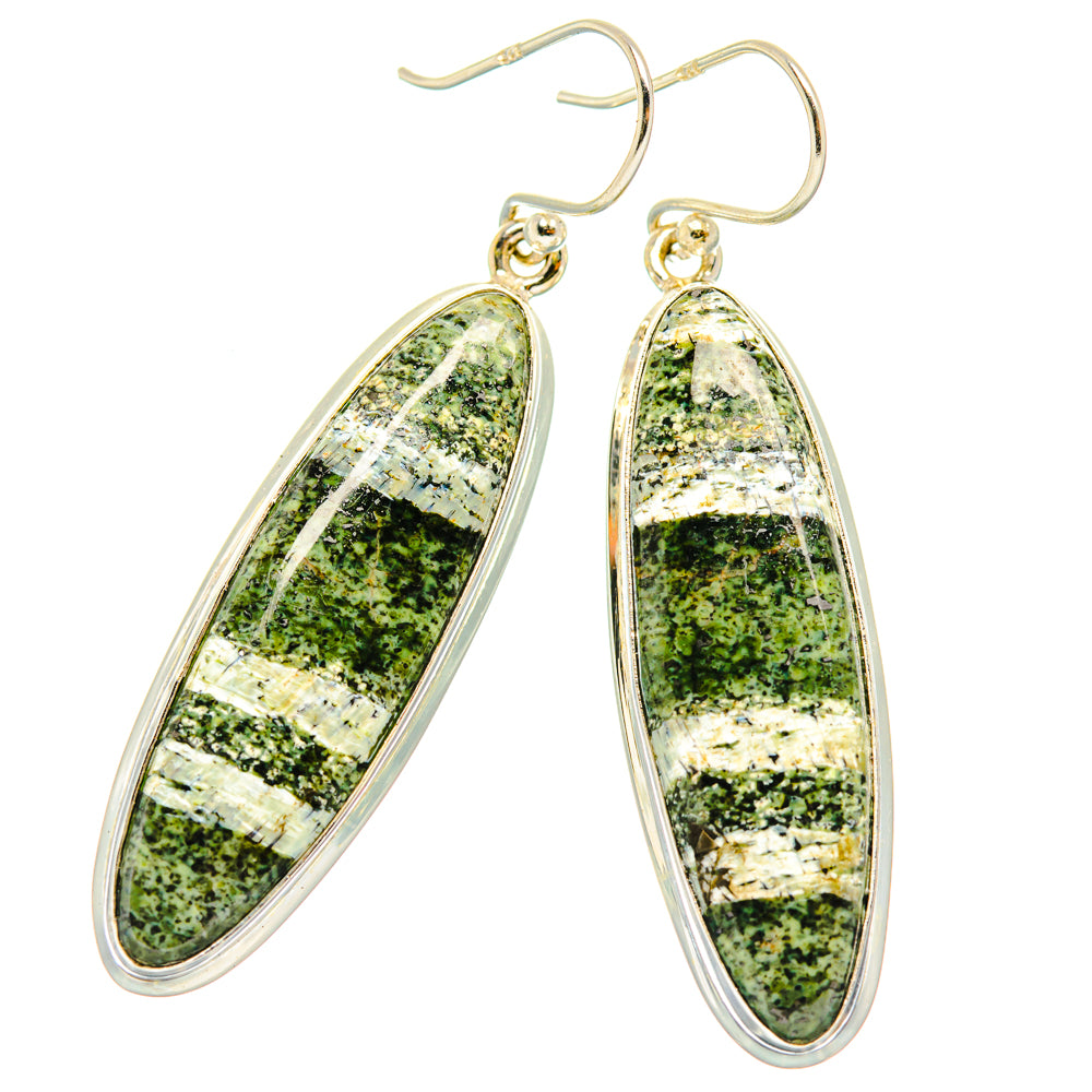 Green Swiss Opal Earrings handcrafted by Ana Silver Co - EARR427869 - Photo 2