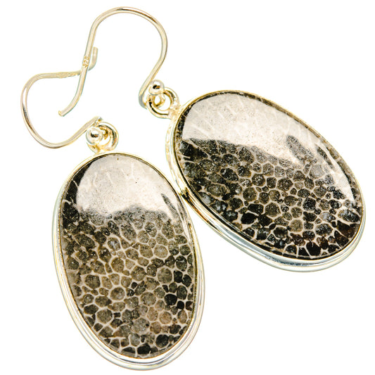 Stingray Coral Earrings handcrafted by Ana Silver Co - EARR427870 - Photo 2