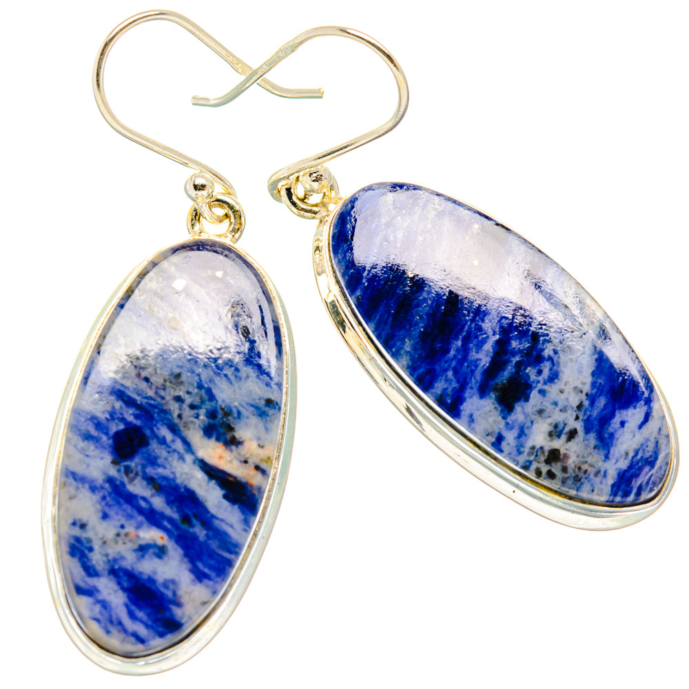 Sodalite Earrings handcrafted by Ana Silver Co - EARR427875 - Photo 2