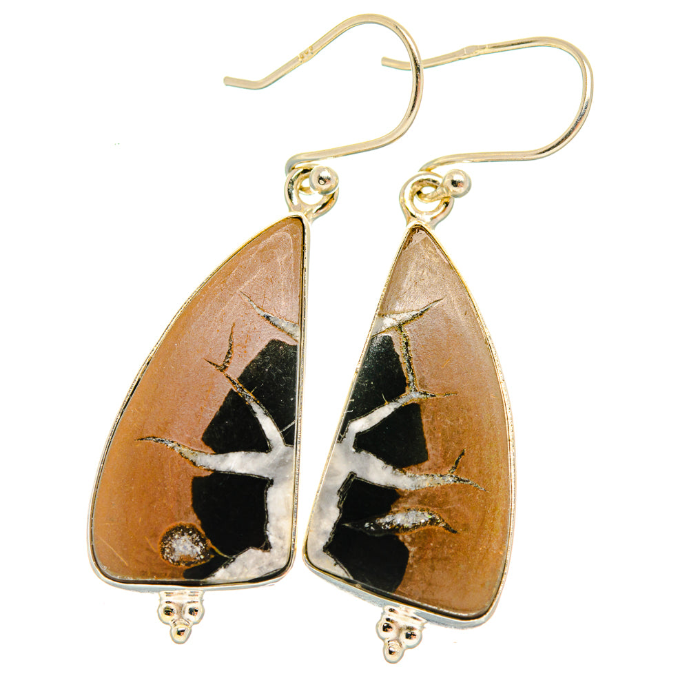 Septarian Geode Earrings handcrafted by Ana Silver Co - EARR427888 - Photo 2
