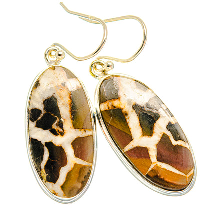 Septarian Geode Earrings handcrafted by Ana Silver Co - EARR427891 - Photo 2