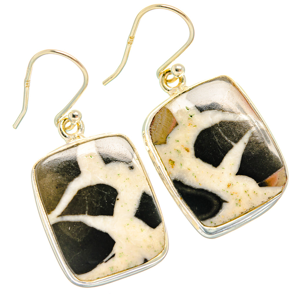Septarian Geode Earrings handcrafted by Ana Silver Co - EARR427894 - Photo 2