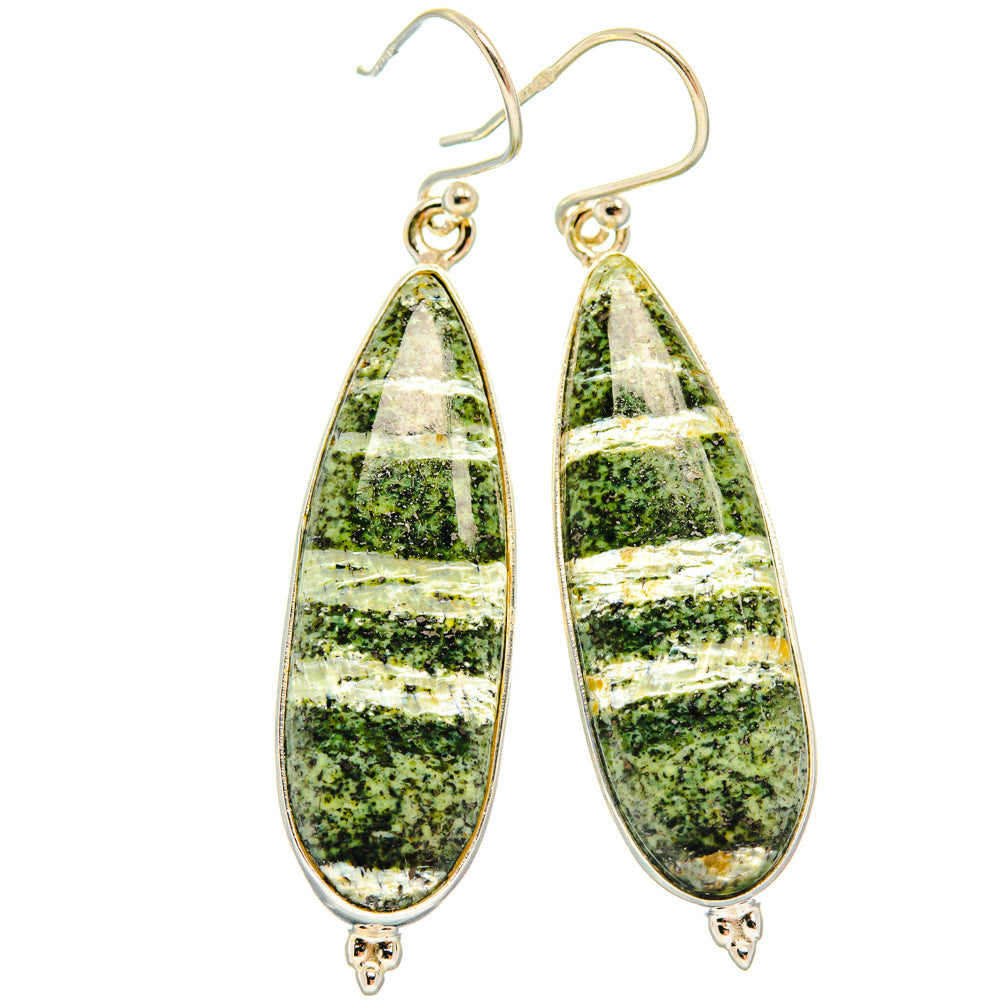 Green Swiss Opal Earrings handcrafted by Ana Silver Co - EARR427895 - Photo 2