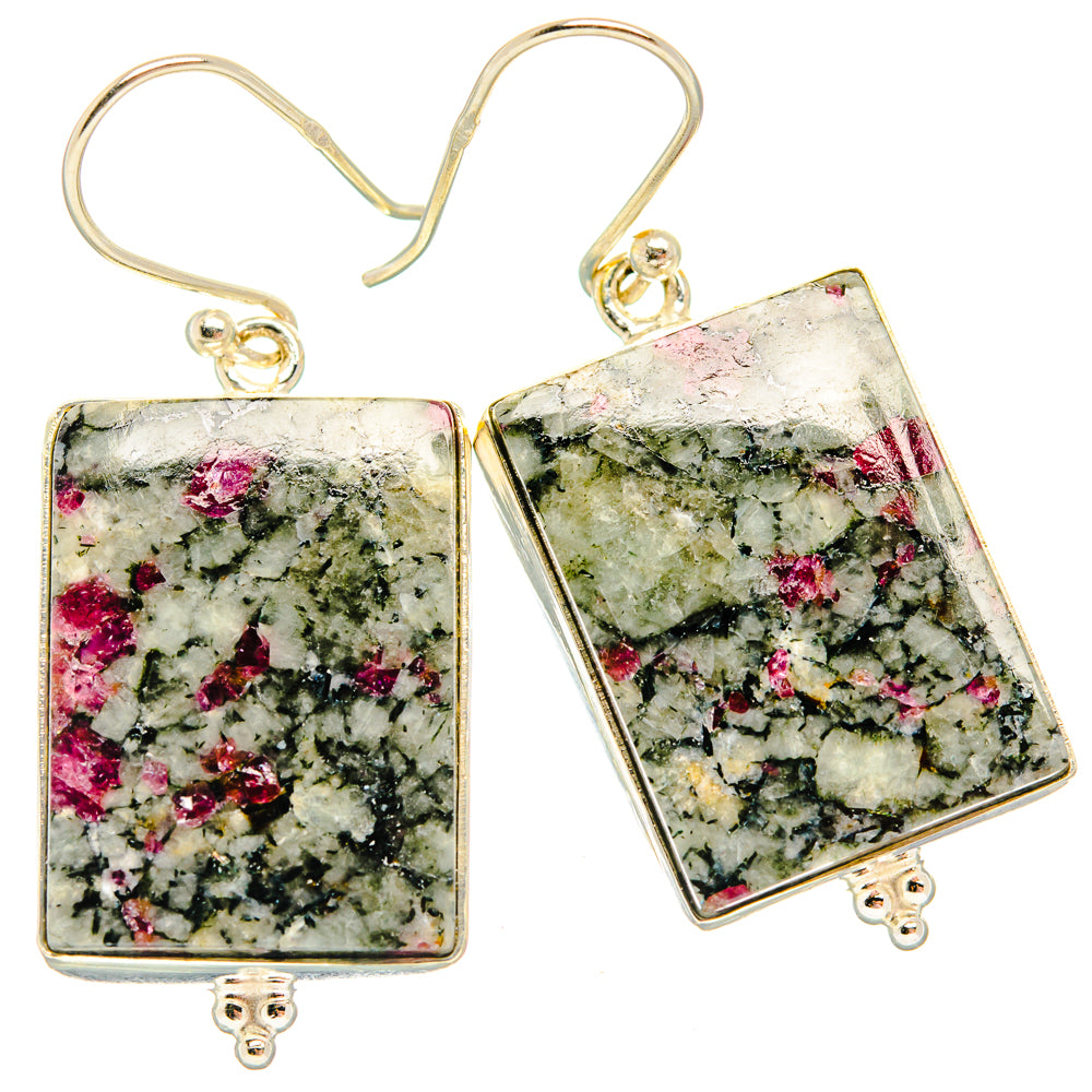 Russian Eudialyte Earrings handcrafted by Ana Silver Co - EARR427898 - Photo 2