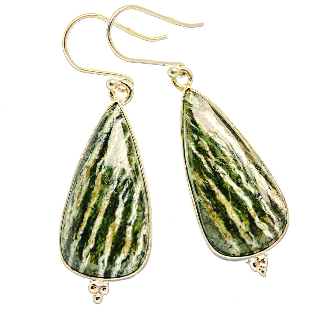 Green Swiss Opal Earrings handcrafted by Ana Silver Co - EARR427899 - Photo 2