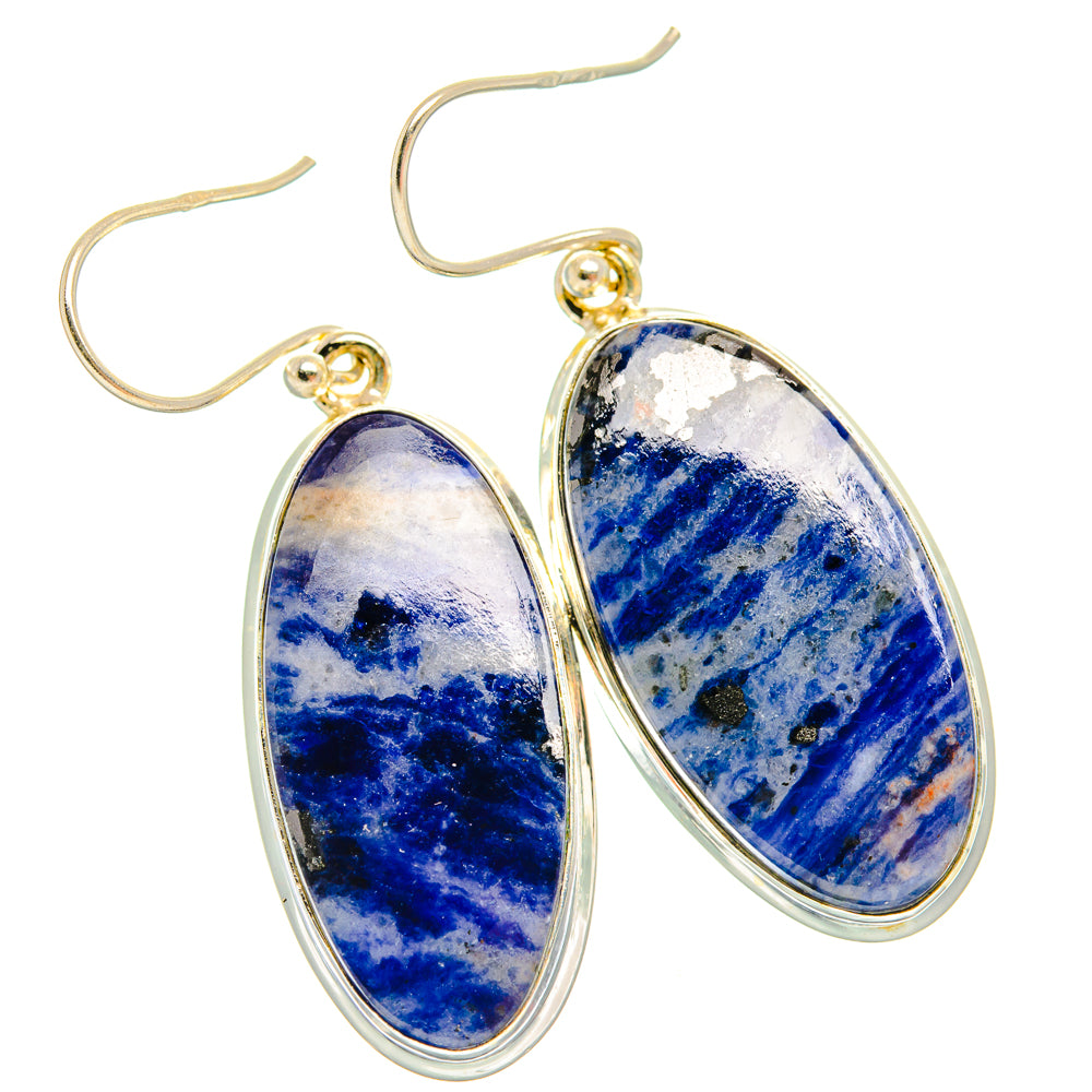 Sodalite Earrings handcrafted by Ana Silver Co - EARR427902 - Photo 2