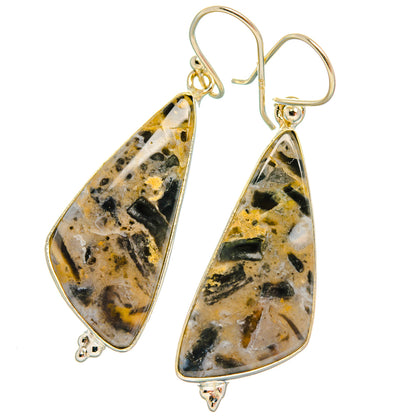 Tiger Dendrite Agate Earrings handcrafted by Ana Silver Co - EARR427906 - Photo 2